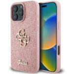 Coque Guess Glitter Fixed Big 4G pour iPhone 16 Pro - Pink