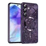 Coque Techsuit Luxury Glitter MagSafe pour Samsung Galaxy A55 - Deep Purple