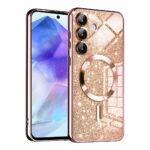 Coque Techsuit Luxury Glitter MagSafe pour Samsung Galaxy A55 - Rose Gold