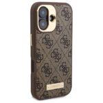 Coque Guess Hardcase 4G Logo Plate MagSafe pour iPhone 16 - Brown – Image 4