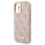 Coque Guess Hardcase 4G Logo Plate MagSafe pour iPhone 16 Plus - Pink – Image 5