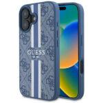 Coque Guess Hardcase 4G Printed Stripes MagSafe pour iPhone 16 - Blue