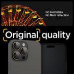 Lot de 2 protections d'objectif Spigen Optik.tR EZ Fit Pro Camera Glass pour iPhone 16 Pro - Desert Titanium – Image 6