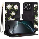 Étui portefeuille Techsuit FlipCraft pour iPhone 16 Pro - Flowers of the Dawn