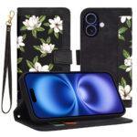 Étui portefeuille Techsuit FlipCraft pour iPhone 16 - Flowers of the Dawn