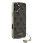 Coque Guess Hardcase 4G Charms Collection pour iPhone 16 Plus - Brown – Image 3