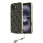 Coque Guess Hardcase 4G Charms Collection pour iPhone 16 - Brown