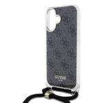 Coque Guess Crossbody Cord 4G Print avec cordon pour iPhone 16 - Black – Image 3