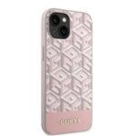 Coque Guess GCube Stripes MagSafe pour iPhone 14 - Pink – Image 4
