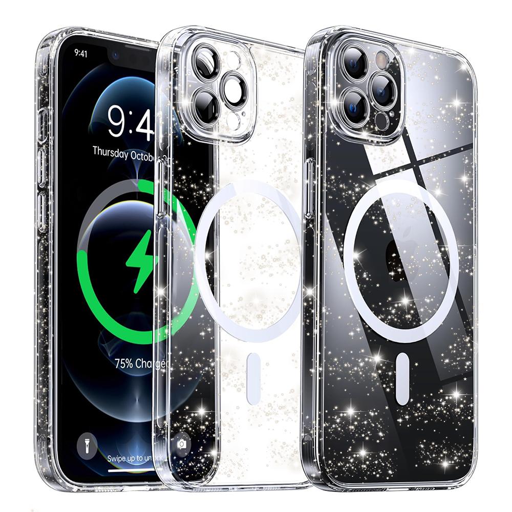 1735243 Coque Techsuit SparkleSkin MagSafe Series pour iPhone 12 Pro Max - Clear – Image 1