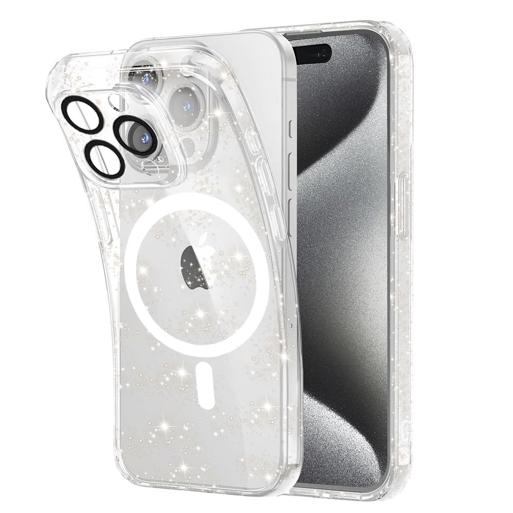 1737985 Coque Techsuit SparkleSkin MagSafe Series pour iPhone 15 Pro Max - Clear – Image 1
