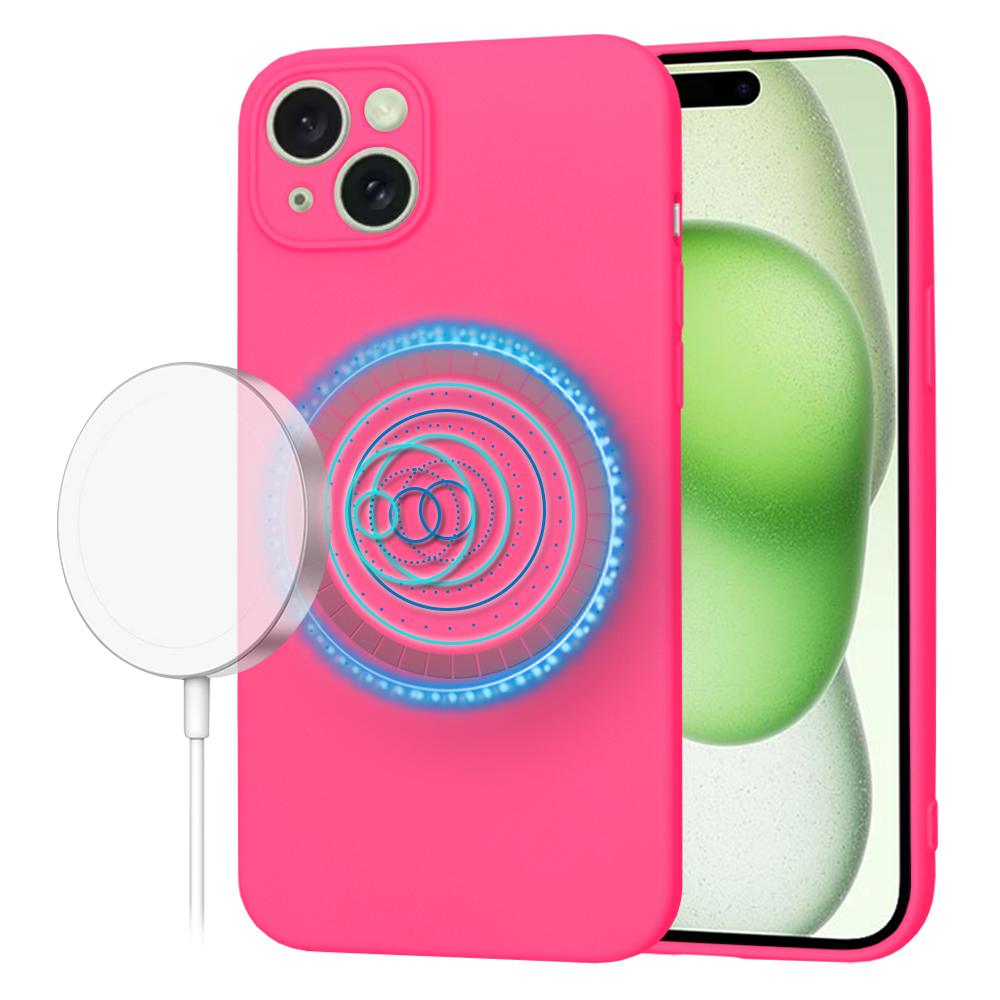1755787 Coque Techsuit SoftFlex MagSafe pour iPhone 15 Plus - Hot Pink – Image 1