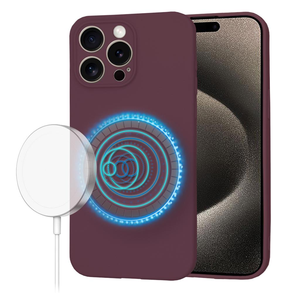 1761751 Coque Techsuit SoftFlex MagSafe pour iPhone 15 Pro Max - Plum Red – Image 1