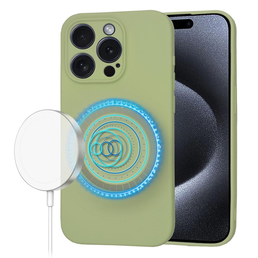 1762063 Coque Techsuit SoftFlex MagSafe pour iPhone 15 Pro - Matcha – Image 1
