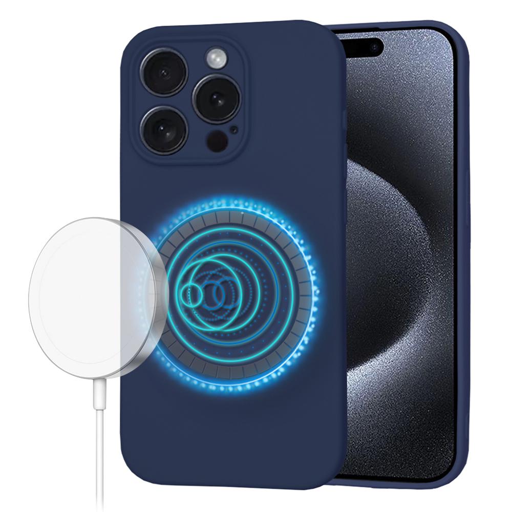 1762123 Coque Techsuit SoftFlex MagSafe pour iPhone 15 Pro - Navy Blue – Image 1