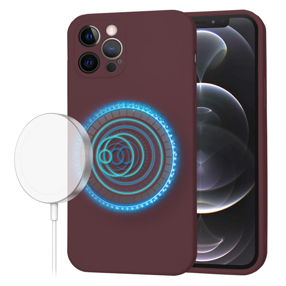 1762363 Coque Techsuit SoftFlex MagSafe pour iPhone 12 Pro - Plum Red – Image 1