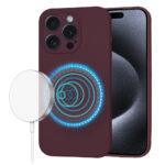 Coque Techsuit SoftFlex MagSafe pour iPhone 15 Pro - Plum Red