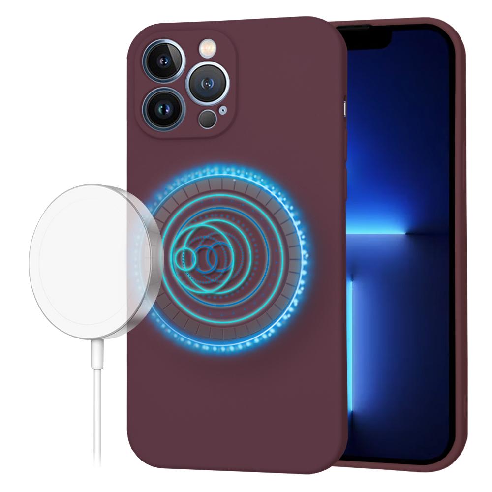 1764937 Coque Techsuit SoftFlex MagSafe pour iPhone 13 Pro Max - Plum Red – Image 1