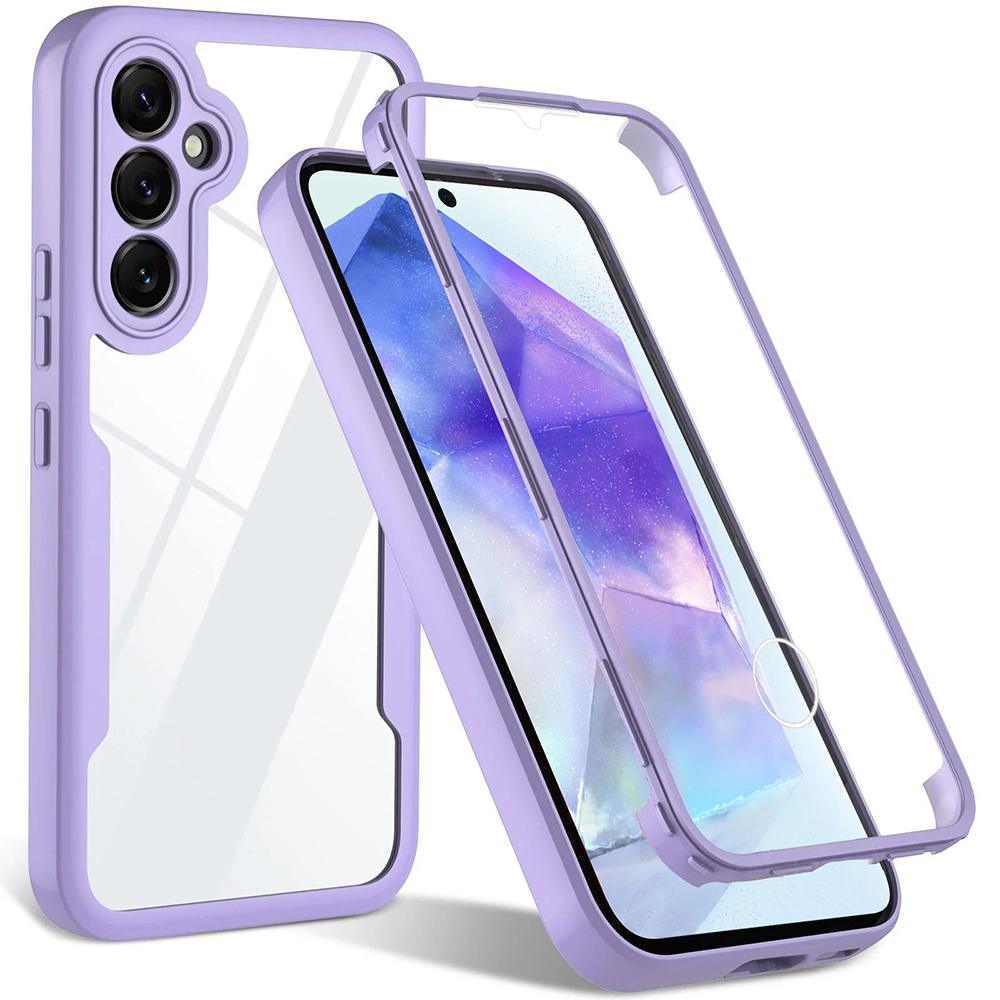 1799839 Coque intégrale Techsuit ColorVerse 360 pour Samsung Galaxy A55 - Purple – Image 1
