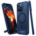 Coque Torras Pstand MagSafe pour iPhone 15 Pro Max - Navy Blue