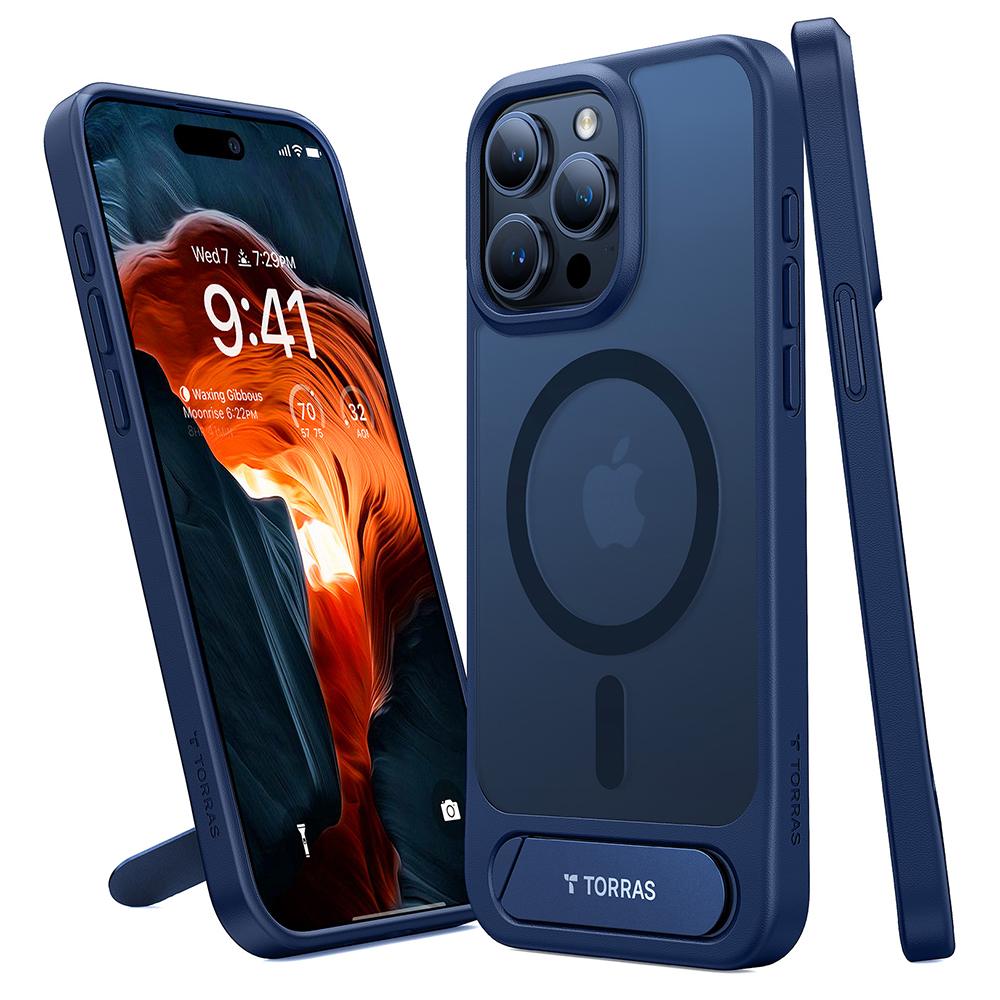 1842901 Coque Torras Pstand MagSafe pour iPhone 15 Pro Max - Navy Blue – Image 1