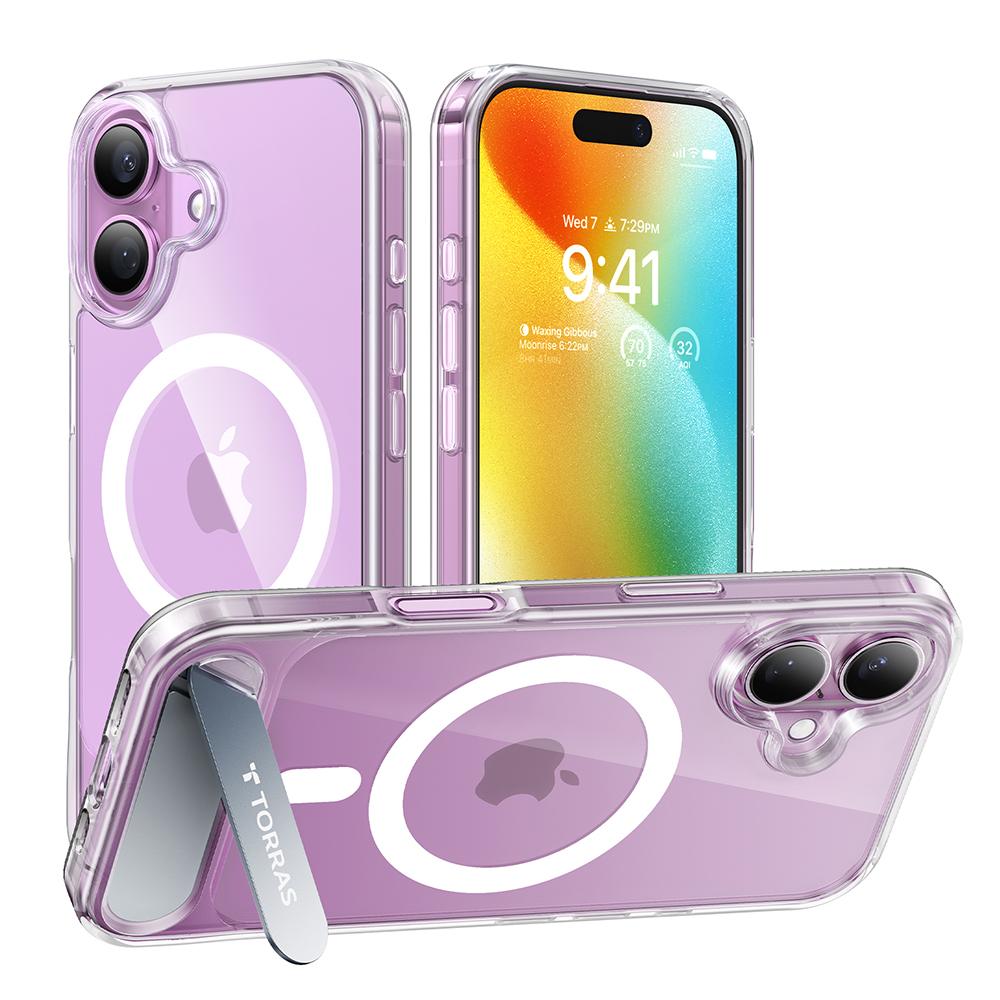 1843825 Coque Torras Pstand MagSafe pour iPhone 16 Plus - Clear – Image 1