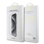 Protection d'écran Guess Classic 2.5D Outline Confidentiel, Verre Trempé avec applicateur pour iPhone 16 - Black – Image 2