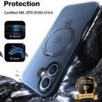 Coque Torras Ostand Spin MagSafe Series pour iPhone 16 - Clear – Image 2