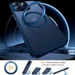 Coque Torras Ostand Pro MagSafe Series pour iPhone 15 Pro - Navy Blue – Image 4