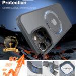 Coque Torras Ostand Pro MagSafe Series pour iPhone 15 Pro - Titanium Grey – Image 4