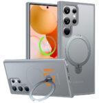 Coque Torras Ostand Spin MagSafe Series pour Samsung Galaxy S24 Ultra - Dark Grey