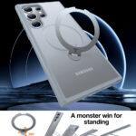 Coque Torras Ostand Spin MagSafe Series pour Samsung Galaxy S24 Ultra - Dark Grey – Image 4