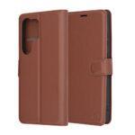 Étui portefeuille Techsuit Leather Folio pour Samsung Galaxy S25 Ultra - Brown – Image 6