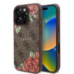 Coque Guess Hardcase 4G Flower Print MagSafe pour iPhone 16 Pro Max - Brown