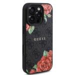 Coque Guess Hardcase 4G Flower Print MagSafe pour iPhone 16 Pro - Black – Image 2
