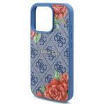 Coque Guess Hardcase 4G Flower Print MagSafe pour iPhone 16 Pro - Blue – Image 3