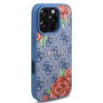Coque Guess Hardcase 4G Flower Print MagSafe pour iPhone 16 Pro - Blue – Image 2
