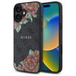 Coque Guess Hardcase 4G Flower Print MagSafe pour iPhone 16 - Black