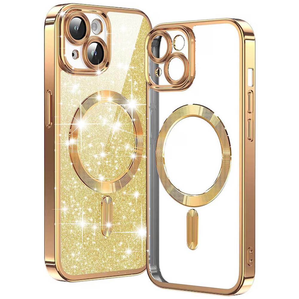 1915549 Coque Techsuit Luxury Glitter MagSafe pour iPhone 15 Plus - Gold – Image 1