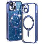 Coque Techsuit Luxury Glitter MagSafe pour iPhone 15 Plus - Deep Blue