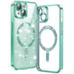 Coque Techsuit Luxury Glitter MagSafe pour iPhone 14 - Light Green