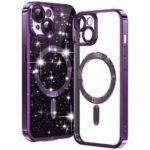 Coque Techsuit Luxury Glitter MagSafe pour iPhone 14 - Deep Purple