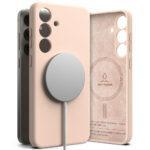 Coque Ringke Silicone Magnetic MagSafe pour Samsung Galaxy S25 Plus - Pink Sand