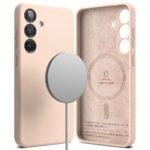 Coque Ringke Silicone Magnetic MagSafe pour Samsung Galaxy S25 Plus - Pink Sand – Image 4