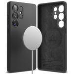 Coque Ringke Silicone Magnetic MagSafe pour Samsung Galaxy S25 Ultra - Black – Image 4