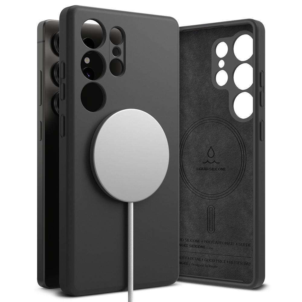 1920175 Coque Ringke Silicone Magnetic MagSafe pour Samsung Galaxy S25 Ultra - Black – Image 1