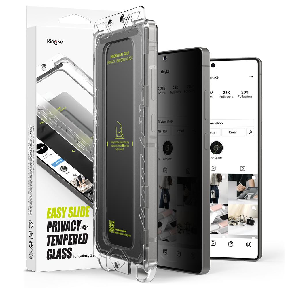 1920271 Lot de 2 protections d'écran Ringke Easy Slide Privacy Tempered Glass pour Samsung Galaxy S25 Ultra - Privacy – Image 1
