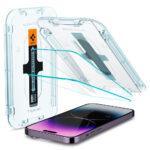 Lot de 2 protections d'écran Spigen Glas.tR EZ-FIT pour iPhone 14 Pro Max - Clear