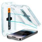Lot de 2 protections d'écran Spigen Glas.tR EZ-FIT pour iPhone 14 Pro - Clear