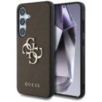 Coque Guess Hardcase 4G Grained Big Logo pour Samsung Galaxy S25 Plus - Brown